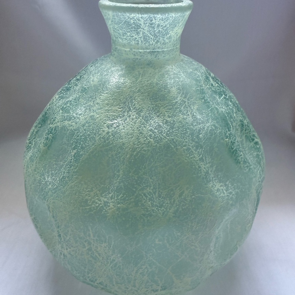 Vidrios San Miguel 100% Recycled Glass Vases Frosted Thumbprint Bulbous Spain